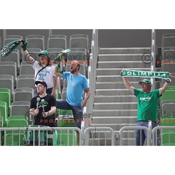 action during semi-final of Nova KBM league basketball match between Petrol Olimpija and in Rogaska in Stozice, Ljubljana, Slovenia on May 9, 2018