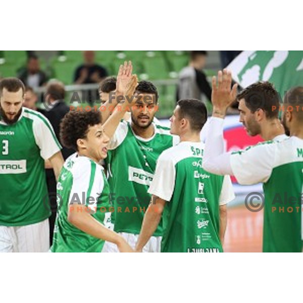 action during semi-final of Nova KBM league basketball match between Petrol Olimpija and in Rogaska in Stozice, Ljubljana, Slovenia on May 9, 2018