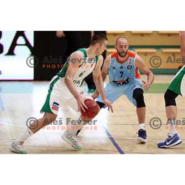 Marko Josilo in action during semi-final of Nova KBM league basketball match between Krka and Sixt Primorska in Novo Mesto, Slovenia on May 12, 2018