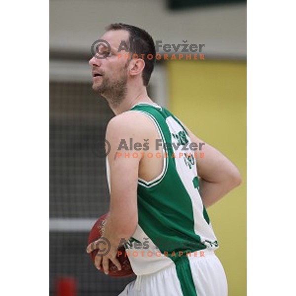 Sasa Zagorac in action during semi-final of Nova KBM league basketball match between Krka and Sixt Primorska in Novo Mesto, Slovenia on May 12, 2018