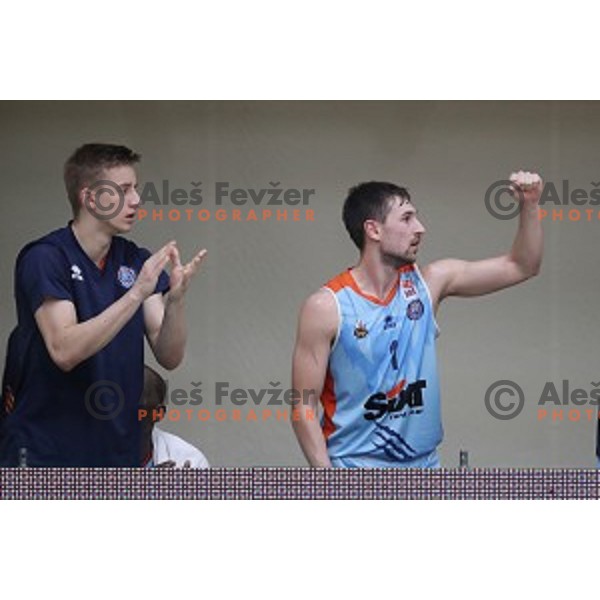 action during semi-final of Nova KBM league basketball match between Krka and Sixt Primorska in Novo Mesto, Slovenia on May 12, 2018