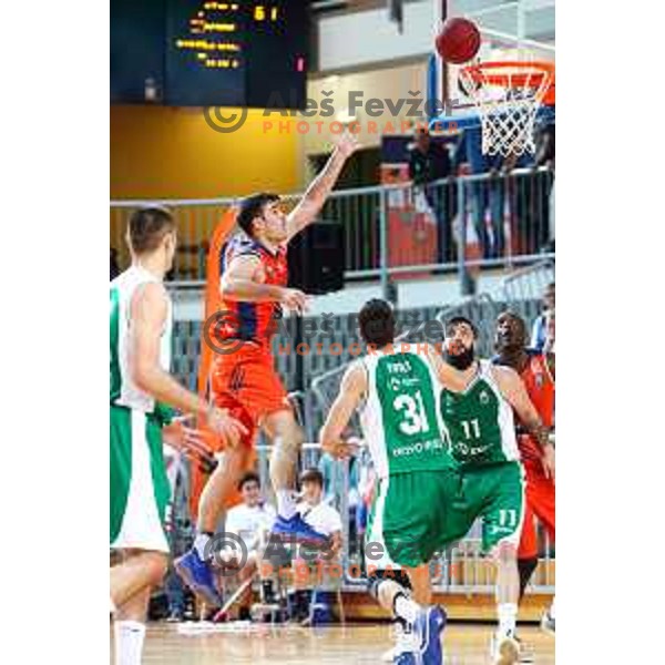 Marjan Cakarun in action during semi-final of Nova KBM league basketball match between Sixt Primorska and Krka in Koper, Slovenia on May 14, 2018