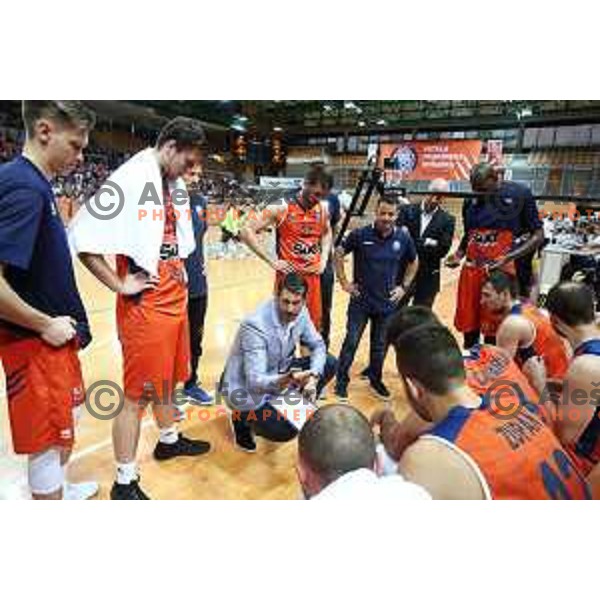 Jurica Golemac in action during semi-final of Nova KBM league basketball match between Sixt Primorska and Krka in Koper, Slovenia on May 14, 2018