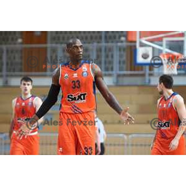 action during semi-final of Nova KBM league basketball match between Sixt Primorska and Krka in Koper, Slovenia on May 14, 2018