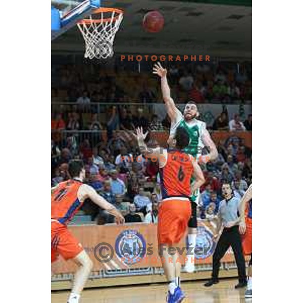 action during semi-final of Nova KBM league basketball match between Sixt Primorska and Krka in Koper, Slovenia on May 14, 2018