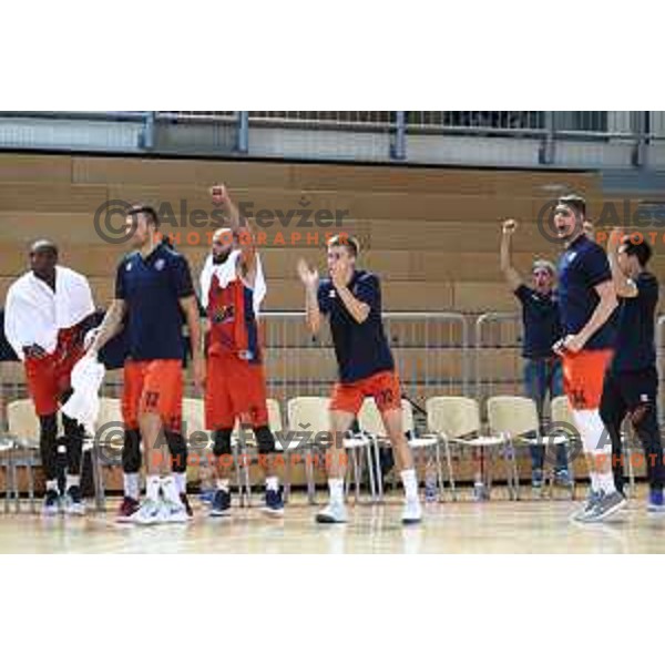 action during semi-final of Nova KBM league basketball match between Sixt Primorska and Krka in Koper, Slovenia on May 14, 2018