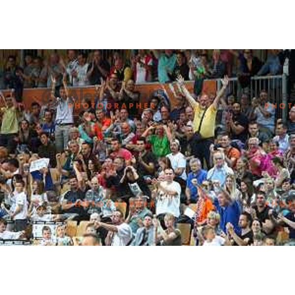 action during semi-final of Nova KBM league basketball match between Sixt Primorska and Krka in Koper, Slovenia on May 14, 2018