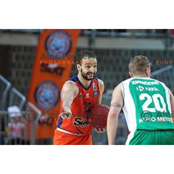 action during semi-final of Nova KBM league basketball match between Sixt Primorska and Krka in Koper, Slovenia on May 14, 2018