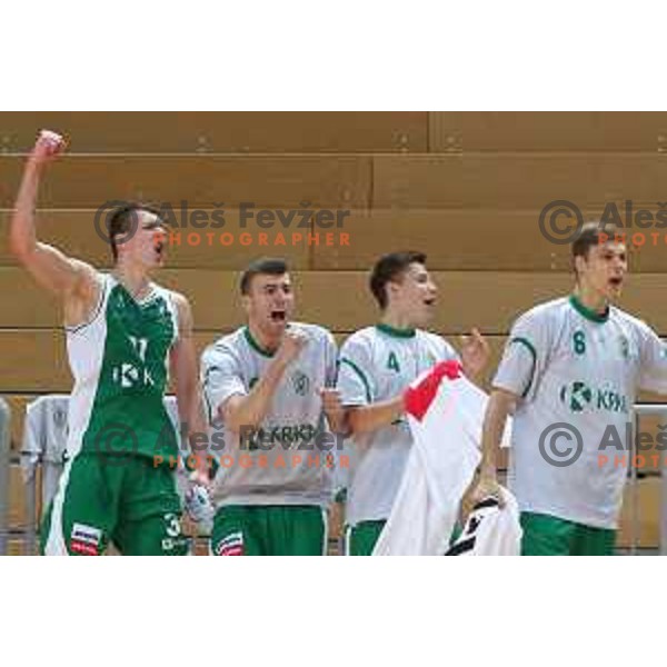 action during semi-final of Nova KBM league basketball match between Sixt Primorska and Krka in Koper, Slovenia on May 14, 2018