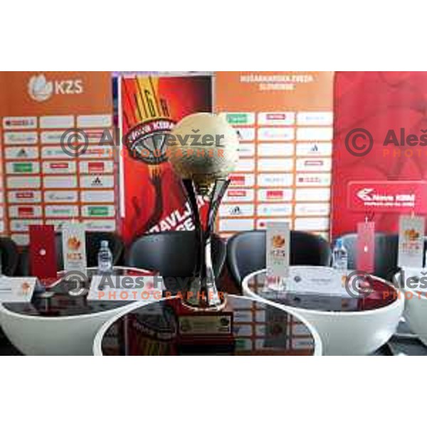 press conference before the Final of Nova KBM league in Ljubljana, Slovenia on May 17, 2018