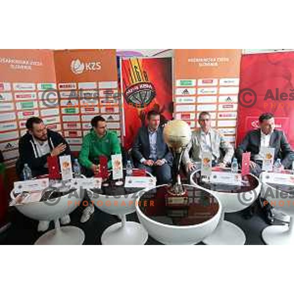 press conference before the Final of Nova KBM league in Ljubljana, Slovenia on May 17, 2018