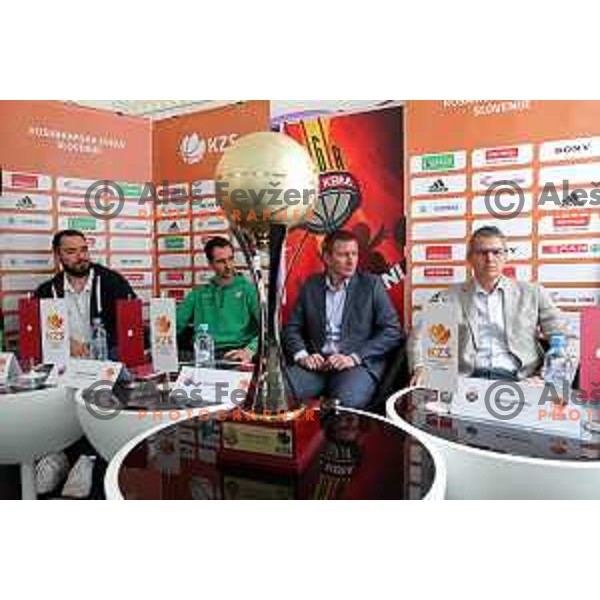press conference before the Final of Nova KBM league in Ljubljana, Slovenia on May 17, 2018