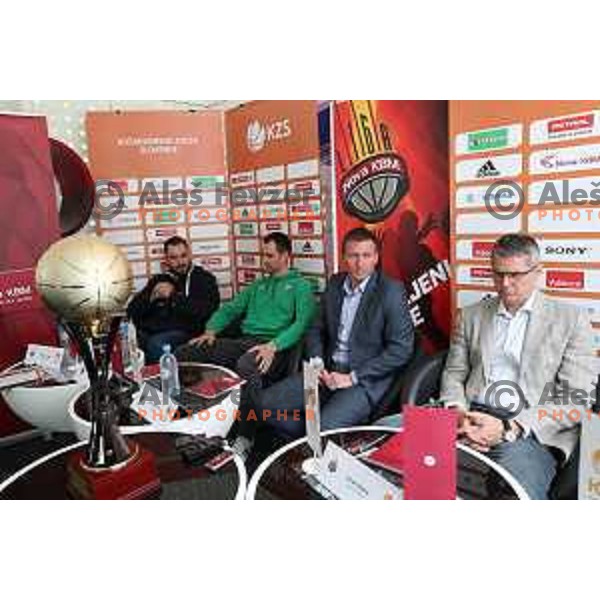 press conference before the Final of Nova KBM league in Ljubljana, Slovenia on May 17, 2018