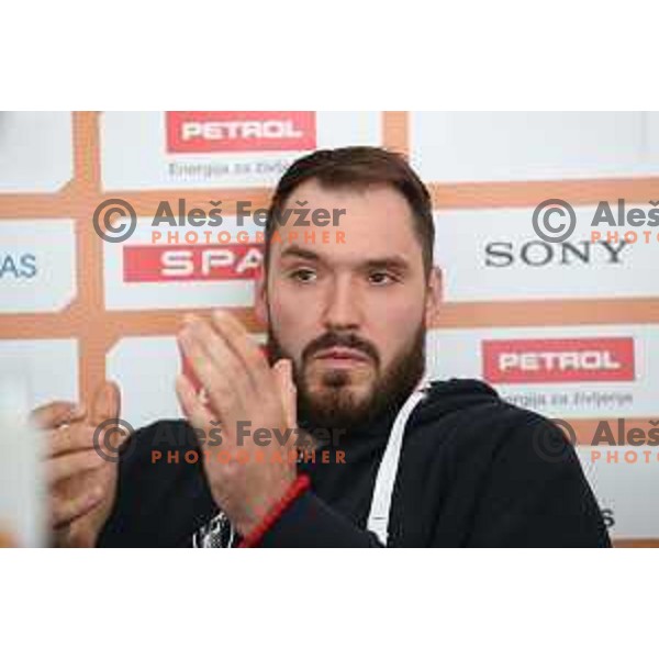 press conference before the Final of Nova KBM league in Ljubljana, Slovenia on May 17, 2018