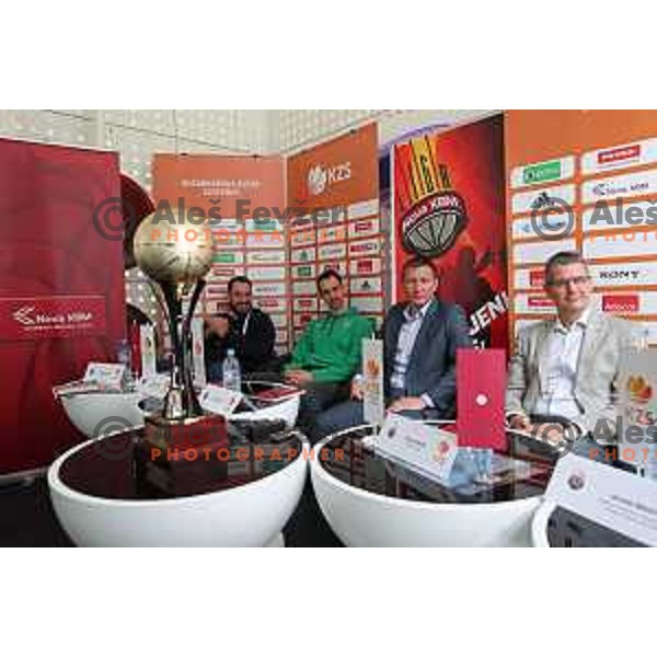 press conference before the Final of Nova KBM league in Ljubljana, Slovenia on May 17, 2018