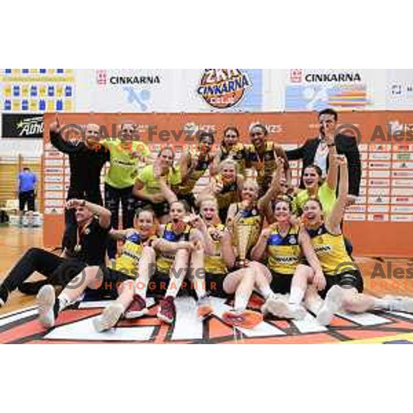 Final of Slovenian Women\'s basketball Championship match between Cinkarna Celje and Triglav in Celje on May 18, 2018