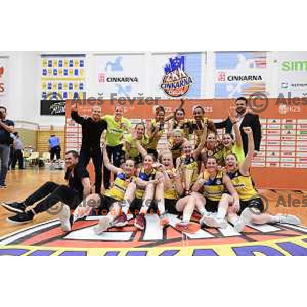 Final of Slovenian Women\'s basketball Championship match between Cinkarna Celje and Triglav in Celje on May 18, 2018