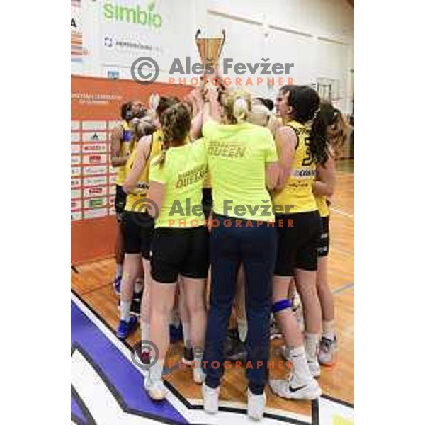 Final of Slovenian Women\'s basketball Championship match between Cinkarna Celje and Triglav in Celje on May 18, 2018