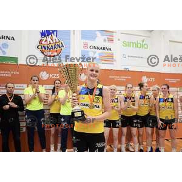 Final of Slovenian Women\'s basketball Championship match between Cinkarna Celje and Triglav in Celje on May 18, 2018