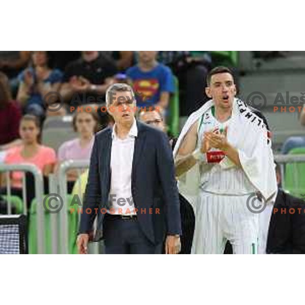 action during the Final of Nova KBM league basketball match between Petrol Olimpija and Krka in Stozice, Ljubljana, Slovenia on May 19, 2018