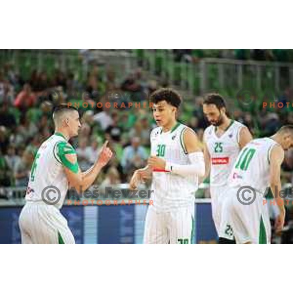 action during the Final of Nova KBM league basketball match between Petrol Olimpija and Krka in Stozice, Ljubljana, Slovenia on May 19, 2018