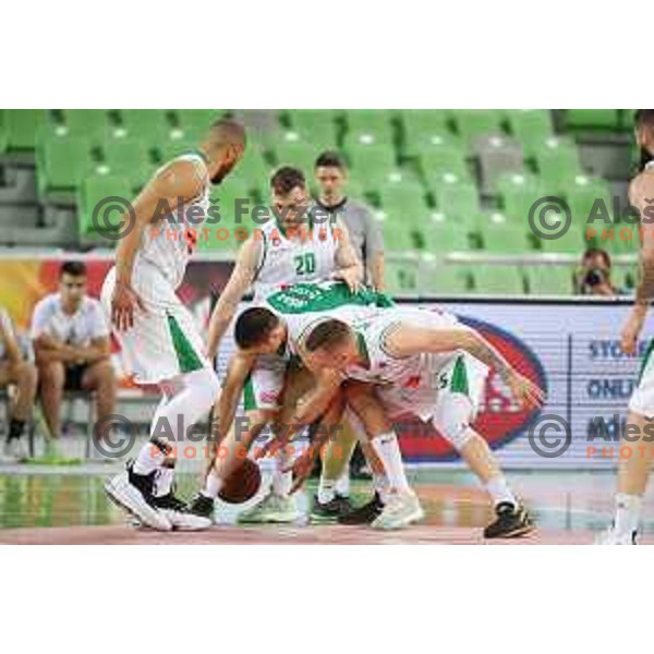 action during the Final of Nova KBM league basketball match between Petrol Olimpija and Krka in Stozice, Ljubljana, Slovenia on May 19, 2018