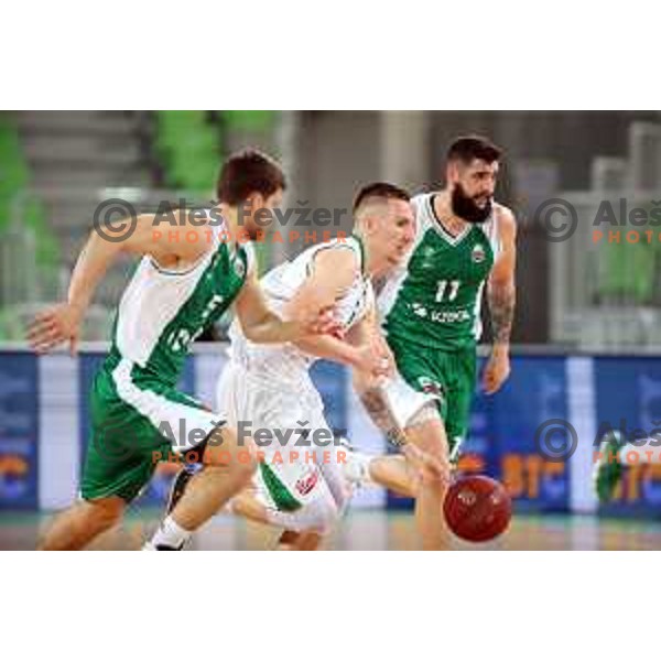 action during the Final of Nova KBM league basketball match between Petrol Olimpija and Krka in Stozice, Ljubljana, Slovenia on May 19, 2018