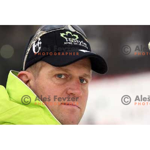 Klemen Bergant at course inspection before first run of 44.Golden Fox Audi FIS Alpine Ski World Cup Giant Slalom in Maribor11.1.2007. Photo by Ales Fevzer 