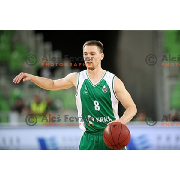action during the Final of Nova KBM league basketball match between Petrol Olimpija and Krka in Stozice, Ljubljana, Slovenia on May 19, 2018