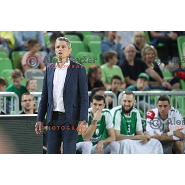 action during the Final of Nova KBM league basketball match between Petrol Olimpija and Krka in Stozice, Ljubljana, Slovenia on May 19, 2018