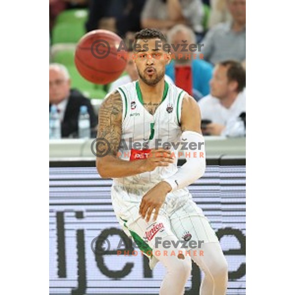 action during the Final of Nova KBM league basketball match between Petrol Olimpija and Krka in Stozice, Ljubljana, Slovenia on May 19, 2018