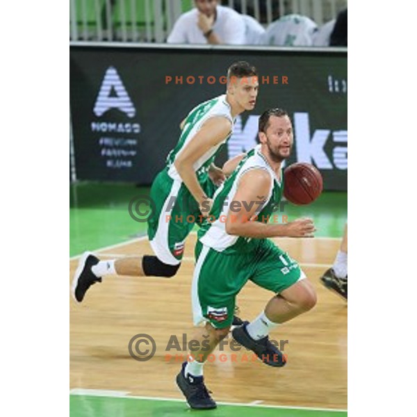 action during the Final of Nova KBM league basketball match between Petrol Olimpija and Krka in Stozice, Ljubljana, Slovenia on May 19, 2018