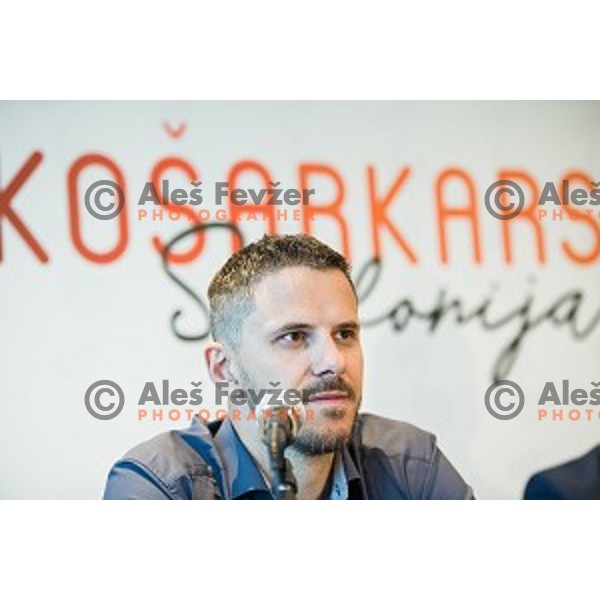 Bostjan Nachbar at the press conference Kosarkaska Simfonija, Austria Trend Hotel, Ljubljana, Slovenia , 22.05.2018