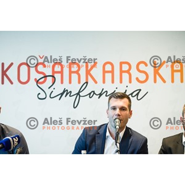 Sani Becirovic at the press conference Kosarkaska Simfonija, Austria Trend Hotel, Ljubljana, Slovenia , 22.05.2018