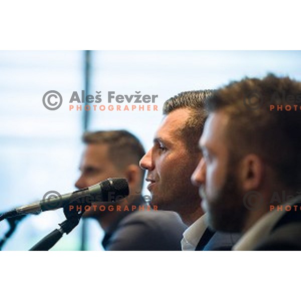 Sani Becirovic at the press conference Kosarkaska Simfonija, Austria Trend Hotel, Ljubljana, Slovenia , 22.05.2018
