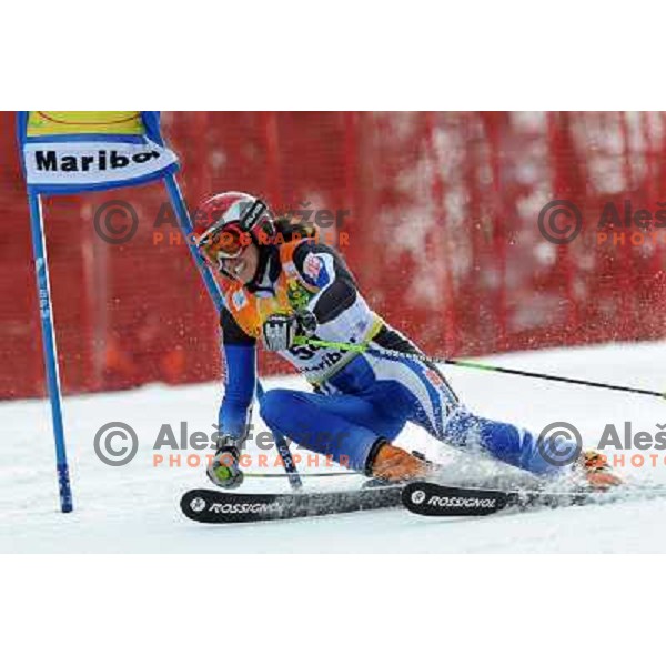 Jelena Lolovic at first run of 44.Golden Fox Audi FIS Alpine Ski World Cup Giant Slalom in Maribor11.1.2007. Photo by Ales Fevzer 