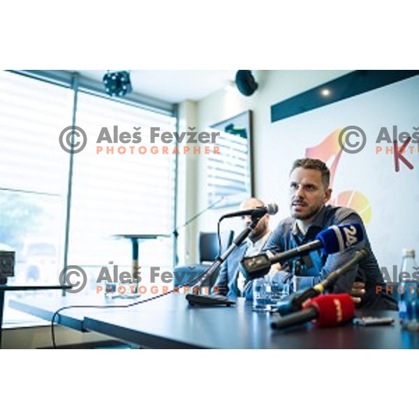 Bostjan Nachbar at the press conference Kosarkaska Simfonija, Austria Trend Hotel, Ljubljana, Slovenia , 22.05.2018
