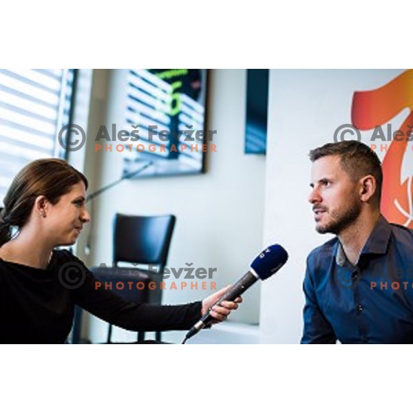 Bostjan Nachbar at the press conference Kosarkaska Simfonija, Austria Trend Hotel, Ljubljana, Slovenia , 22.05.2018