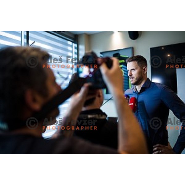 Bostjan Nachbar at the press conference Kosarkaska Simfonija, Austria Trend Hotel, Ljubljana, Slovenia , 22.05.2018