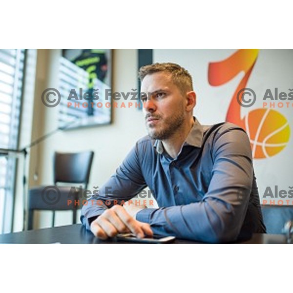 Bostjan Nachbar at the press conference Kosarkaska Simfonija, Austria Trend Hotel, Ljubljana, Slovenia , 22.05.2018