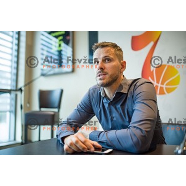 Bostjan Nachbar at the press conference Kosarkaska Simfonija, Austria Trend Hotel, Ljubljana, Slovenia , 22.05.2018