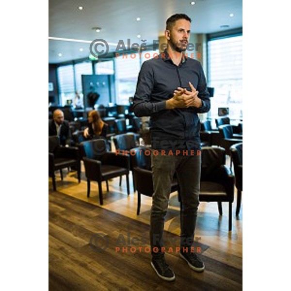 Bostjan Nachbar at the press conference Kosarkaska Simfonija, Austria Trend Hotel, Ljubljana, Slovenia , 22.05.2018