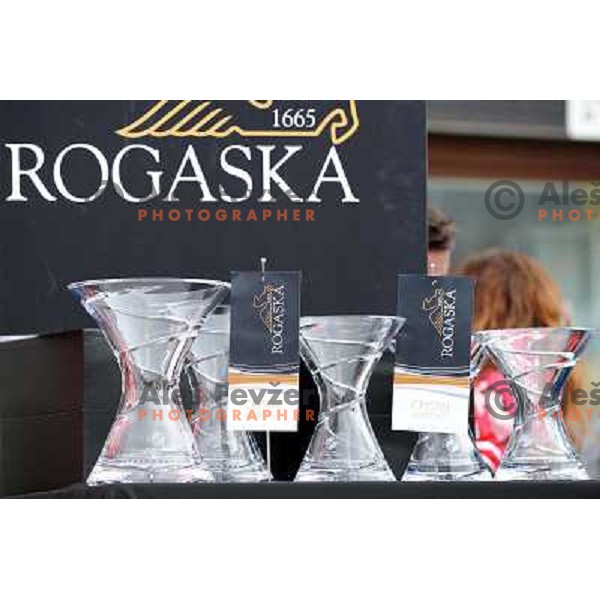 Rogaska crystal trophies for winners of 44.Golden Fox Audi FIS Alpine Ski World Cup Giant Slalom in Maribor11.1.2007. Photo by Ales Fevzer 