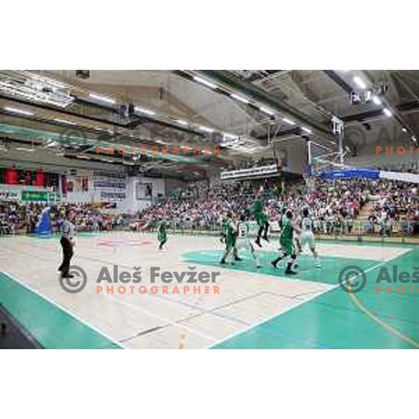 action during the Final of Nova KBM league basketball match between Krka and Petrol Olimpija in Novo Mesto, Slovenia on May 27, 2018