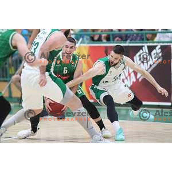 action during the Final of Nova KBM league basketball match between Krka and Petrol Olimpija in Novo Mesto, Slovenia on May 27, 2018