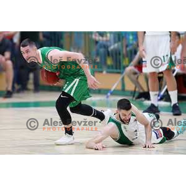 action during the Final of Nova KBM league basketball match between Krka and Petrol Olimpija in Novo Mesto, Slovenia on May 27, 2018