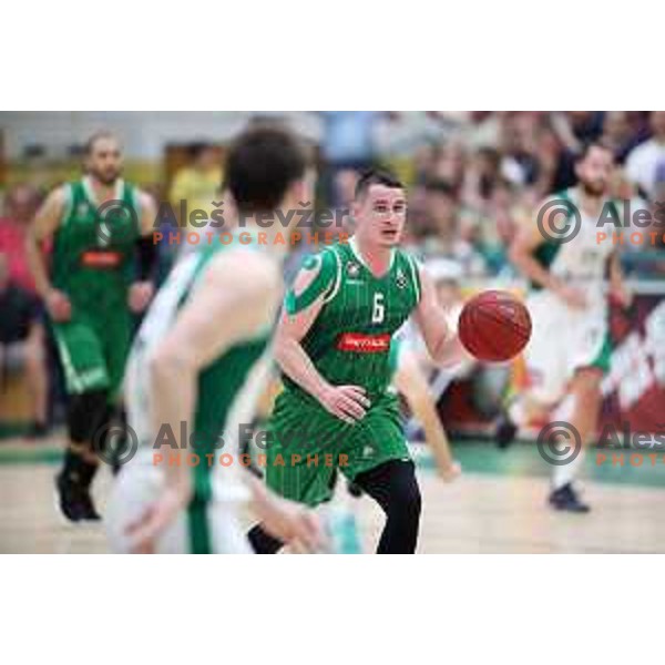 action during the Final of Nova KBM league basketball match between Krka and Petrol Olimpija in Novo Mesto, Slovenia on May 27, 2018