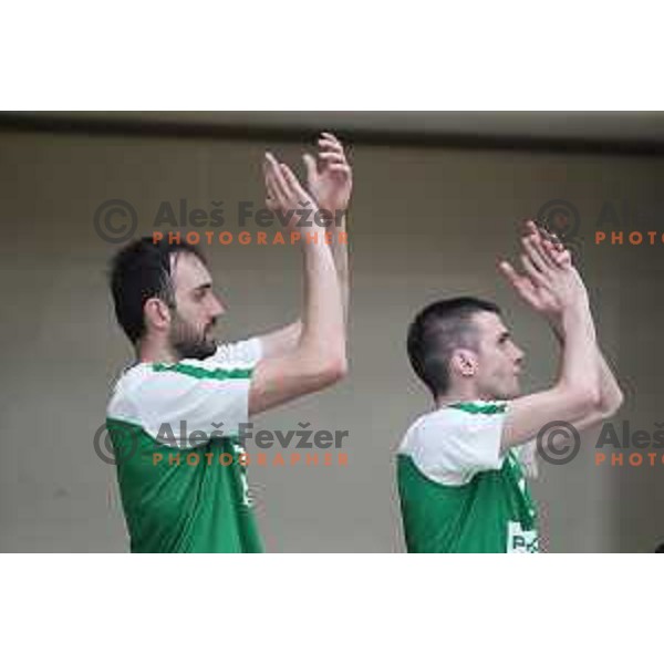 action during the Final of Nova KBM league basketball match between Krka and Petrol Olimpija in Novo Mesto, Slovenia on May 27, 2018
