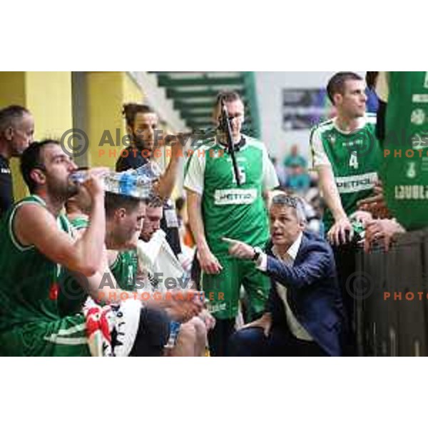 action during the Final of Nova KBM league basketball match between Krka and Petrol Olimpija in Novo Mesto, Slovenia on May 27, 2018