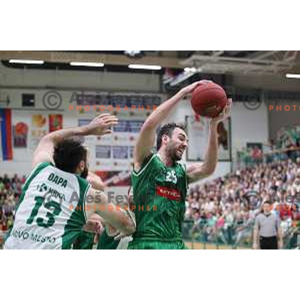 action during the Final of Nova KBM league basketball match between Krka and Petrol Olimpija in Novo Mesto, Slovenia on May 27, 2018